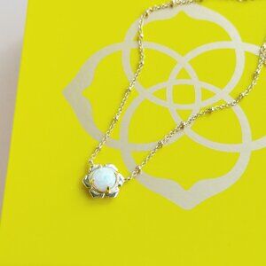 Kendra Scott Susie Gold Bright White Kyocera Opal Necklace fashion
